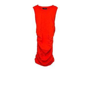 NWT 21 SAINTS red-orange midlength dress